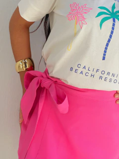 Shortsaia Alfaiataria Rosa Mia - Donna Fashionista - AmoDF