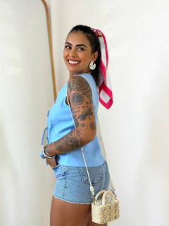 Bata Laços Azul Mia - Donna Fashionista - AmoDF