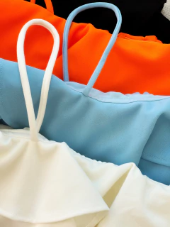 Cropped Babado Off White Rafaela - loja online