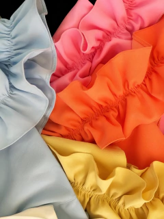 Imagem do Cropped Babado Alça Off White Sofia