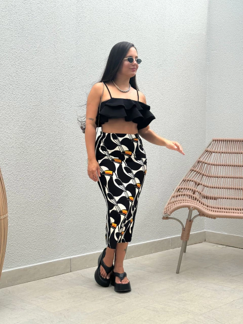 Saia Midi Copatucano Farm - comprar online