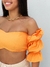 Cropped Ciganinha Laranja Ingrid - Donna Fashionista - AmoDF