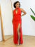 Vestido Longo Frente Única Vermelho Luísa
