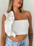 Cropped Babado Alça Off White Sofia - loja online