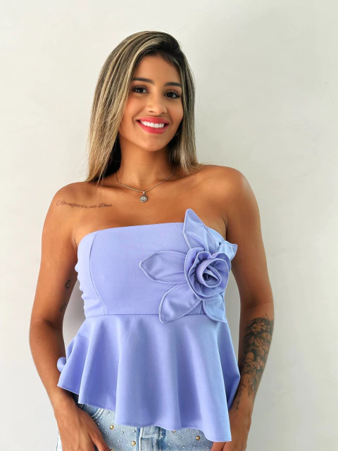 Blusa Assimetrica Lilas Vitória - comprar online
