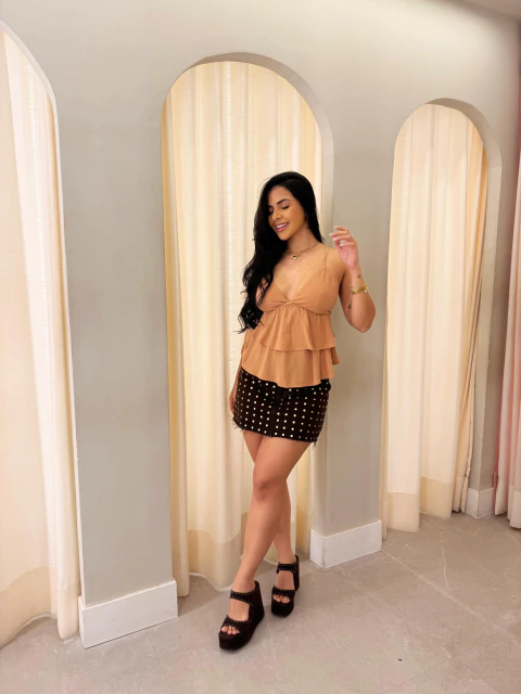 Blusa Decote Nude Virgínia - comprar online