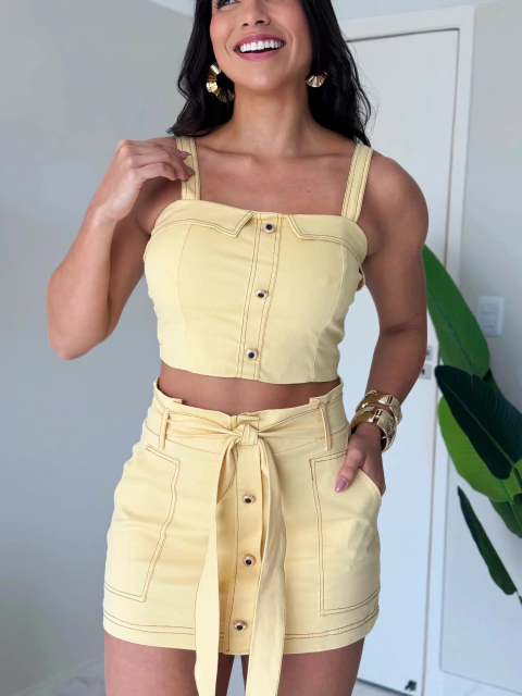 Shortsaia Amarelo Jéssica - comprar online