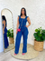 Macacão Jeans Babado Farm - comprar online