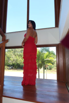 Vestido Vermelho Aurora na internet