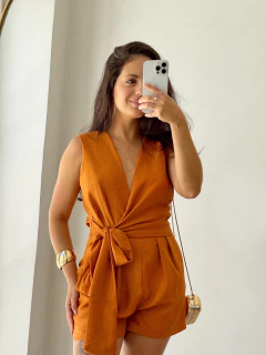 Macaquinho Transpassado Terracota Carol - loja online