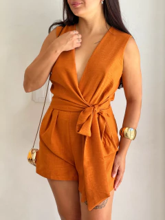 Imagem do Macaquinho Transpassado Terracota Carol