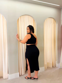 Vestido Recorte Preto Yasmin - comprar online