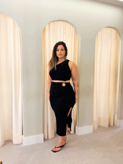 Vestido Recorte Preto Yasmin