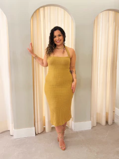 Vestido Canelado Marrom Bela - Donna Fashionista - AmoDF