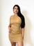 Vestido Gola Alta Nude Vick