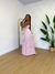 Vestido Longo Listrado Rosa Hannah - loja online