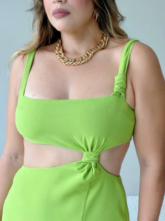 Vestido Recorte Verde Vitória - Donna Fashionista - AmoDF