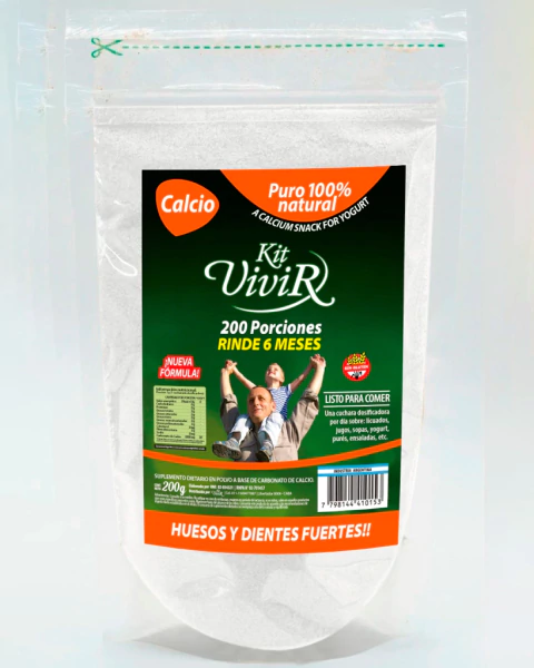 CALCIO PURO 200 PORCIONES HUESOS Y DIENTES FUERTES - comprar online