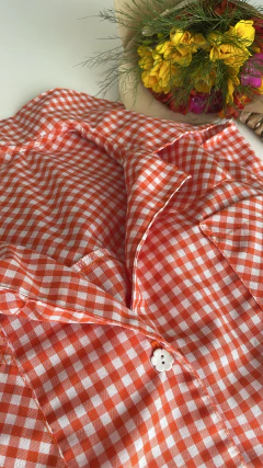 Maxi Camisa VICHY Naranja - Houp