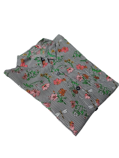 Camisa Stripped Flowers - tienda online
