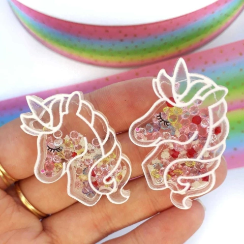 Unicórnio Acrílico - Brilha no Escuro