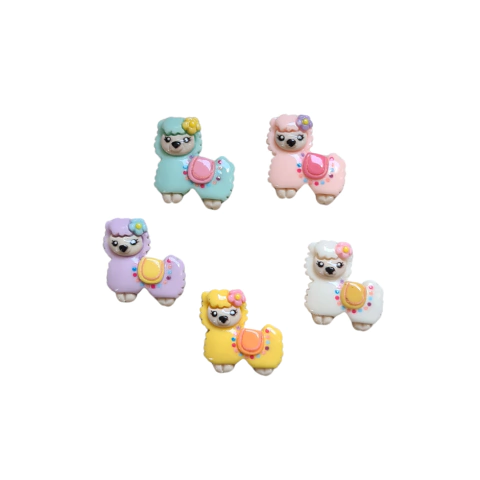 Aplique Coração Lhama Yama - 2,5cm - 5 Unidades - comprar online