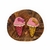 Duo Sorvetinho Glitter - Rosa/Dourado - 5 cm