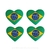 Coração Bandeira - 2 Unidades