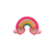 Aplique Arco-íris Coração Rosa Yama - 2 Unidades