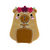 Aplique Capivara Coroa Flores Curvada - 7cm - 1 Unidade - comprar online