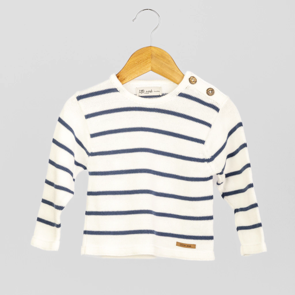 SWEATER RAYADO (CRUDO/AZUL)