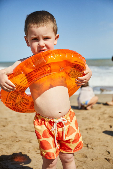 Short de Malla Naranja Olitas
