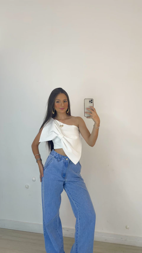 cropped laço BEGE - comprar online