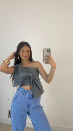 cropped laço CINZA - Deise Marchetti