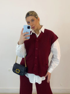 conjunto alice tricot VINHO na internet