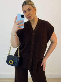 conjunto alice tricot MARROM na internet