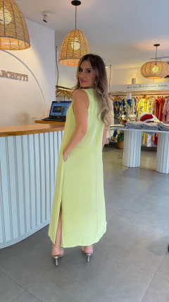 vestido marina midi AMARELO - Deise Marchetti
