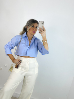 cropped yanka AZUL