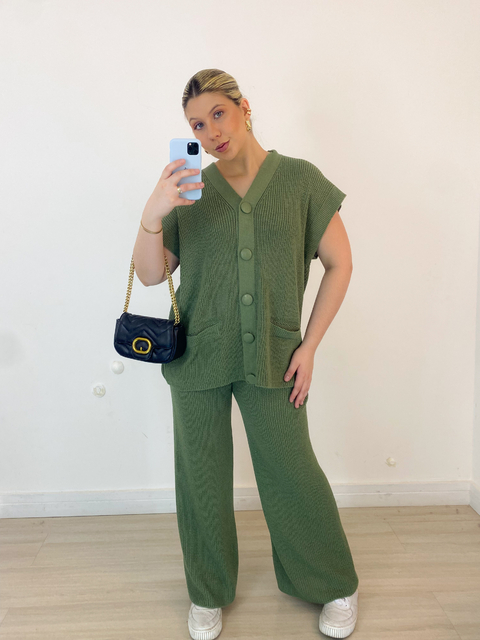 conjunto alice tricot VERDE MILITAR - comprar online