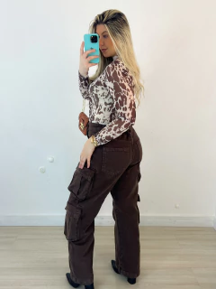 calça jeans lorena MARROM - Deise Marchetti