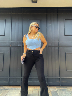 calça flare preta PRETO na internet