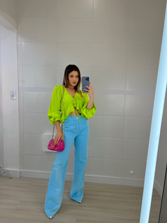 calça melissa AZUL CLARO