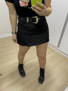 shorts saia flavia PRETO