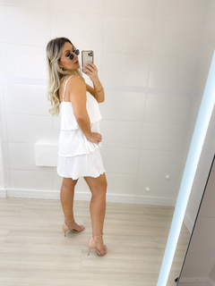 vestido de babados BRANCO - Deise Marchetti