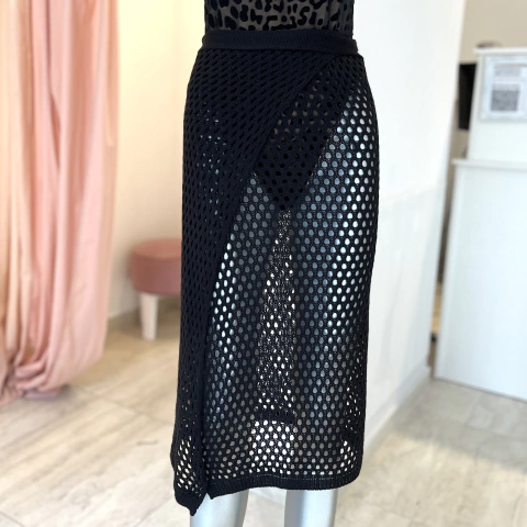 Pareo Largo Tejido Negro