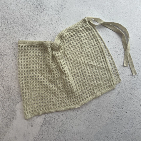 Pareo Corto Tejido Hueso