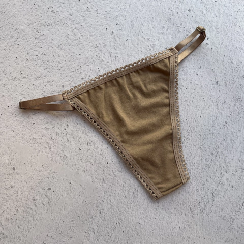 Tanga Basic Algodón Avellana - comprar online