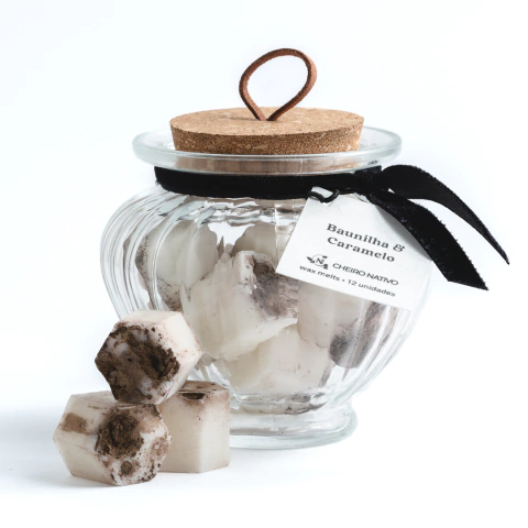 Wax Melts Baunilha & Caramelo no Pote de Vidro