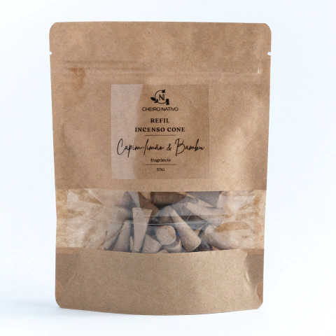 Refil Incenso Cone Capim-limão & Bambu