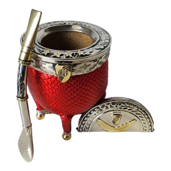 Mate de a River con bombilla y caja - Arte Mates
